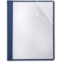 Oxford Report Cover - 3 x Tang Fastener(s) - Navy - Clear Front, Punched