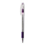 Pentel R.S.V.P. Ballpoint Pen, Stick, Fine 0.7 mm, Violet Ink, Clear/Violet Barrel, Dozen (PENBK90V) View Product Image