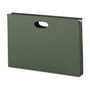 Smead Hanging Pockets with Full-Height Gusset, 1 Section, 1.75" Capacity, Legal Size, Standard Green, 25/Box