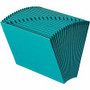 Smead Colored Letter Recycled Expanding File - 8 1/2" x 11" - 7/8" Expansion - 21 Pocket(s) - 2 Plys - Teal