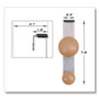 Alba Cubicle Garment Peg, 2-Hook, 1.2 x 1.38 x 7.9, Wood, Metallic Gray, 1.5 lb Capacity