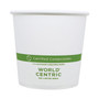 World Centric Paper Bowls, 24 oz, 4.4" Diameter x 4.4"h, White, 500/Carton (WORBOPA24) View Product Image