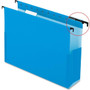 Pendaflex SureHook Reinforced Extra-Capacity Hanging Box File, 1 Section, 2" Capacity, Legal Size, 1/5-Cut Tabs, Blue, 25/Box