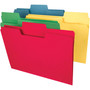 Smead SuperTab Colored File Folders, 1/3-Cut Tabs: Assorted, Letter Size, 0.75" Expansion, 14-pt Stock, Assorted Colors, 50/Box