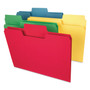 Smead SuperTab Colored File Folders, 1/3-Cut Tabs: Assorted, Letter Size, 0.75" Expansion, 14-pt Stock, Assorted Colors, 50/Box