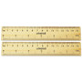 Universal Flat Wood Ruler, Standard/Metric, 6" Long