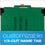 Pendaflex Hanging-Style Personnel Folders, 5 Dividers with 1/5-Cut Tabs, Letter Size, 1/3-Cut Exterior Tabs, Green
