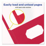 Avery Two-Pocket Folder, Prong Fastener, 0.5" Capacity, 11 x 8.5, Red, 25/Box