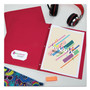 Avery Two-Pocket Folder, Prong Fastener, 0.5" Capacity, 11 x 8.5, Red, 25/Box