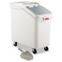 Rubbermaid Commercial ProSave Mobile Ingredient Bin, 26.18 gal, 15.5 x 29.5 x 28, White, Plastic