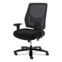 HON Crio Big and Tall Mid-Back Task Chair, Supports Up to 450 lb, 18" to 22" Seat Height, Black