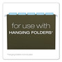 Pendaflex Transparent Colored Tabs For Hanging File Folders, 1/5-Cut, Blue, 2" Wide, 25/Pack