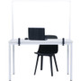 MasterVision Protector Series Glass Aluminum Desktop Divider, 35.4 x 0.16 x 23.6, Clear