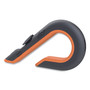 slice Box Cutters, Double Sided, Replaceable, 1.29" Carbon Steel Blade, 7" Nylon Handle, Gray/Orange