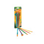 Crayola Arts and Craft Brush Set, Assorted Sizes, Natural Hair, Angled, Flat, Round, 5/Set