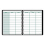 AT-A-GLANCE Undated Teacher's Planner, Weekly, Two-Page Spread (Nine Classes), 10.88 x 8.25, Black Cover