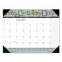 House of Doolittle Recycled Desk Pad Calendar, Geometric Artwork, 22 x 17, White Sheets, Black Binding/Corners,12-Month (Jan to Dec): 2024 View Product Image