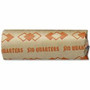 ICONEX SecurIT Tubular Kraft Paper Coin Wrappers - Total $10 in 25 Denomination - Sturdy, Color Coded - Kraft Paper - Orange