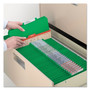 Smead Top Tab Classification Folders, Four SafeSHIELD Fasteners, 2" Expansion, 1 Divider, Letter Size, Green Exterior, 10/Box