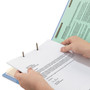 Smead Top Tab Classification Folders, Four SafeSHIELD Fasteners, 2" Expansion, 1 Divider, Letter Size, Blue Exterior, 10/Box
