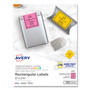 Avery Printable Color Labels with Sure Feed and Easy Peel, 2 x 2.63, Assorted Colors, 15/Sheet, 10 Sheets/Pack