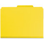 Smead Expanding Recycled Heavy Pressboard Folders, 1/3-Cut Tabs: Assorted, Letter Size, 1" Expansion, Yellow, 25/Box