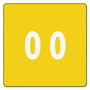 Smead Numerical End Tab File Folder Labels, 0, 1.5 x 1.5, Yellow, 250/Roll