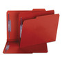 Smead Colored Pressboard Fastener Folders with SafeSHIELD Fasteners, 2" Expansion, 2 Fasteners, Letter Size, Bright Red, 25/Box