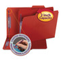 Smead Colored Pressboard Fastener Folders with SafeSHIELD Fasteners, 2" Expansion, 2 Fasteners, Letter Size, Bright Red, 25/Box