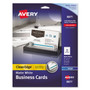 Avery True Print Clean Edge Business Cards, Inkjet, 2 x 3.5, White, 200 Cards, 10 Cards/Sheet, 20 Sheets/Pack (AVE8871) View Product Image