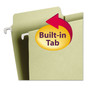 Smead FasTab Hanging Folders, Legal Size, 1/3-Cut Tabs, Moss, 20/Box