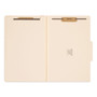 Smead Six-Section Top Tab Classification Folders, 2" Expansion, 2 Dividers, 6 Fasteners, Legal Size, Manila, 10/Box