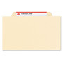Smead Six-Section Top Tab Classification Folders, 2" Expansion, 2 Dividers, 6 Fasteners, Legal Size, Manila, 10/Box