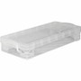 Super Stacker Pencil Box - External Dimensions: 8.5" Width x 4" Depth x 1.6" Height - Stackable - Plastic - Clear - For Marker, Pen/Pencil, Crayon