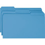 Smead Colored File Folders, 1/3-Cut Tabs: Assorted, Legal Size, 0.75" Expansion, Blue, 100/Box