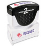 ACCUSTAMP2 Pre-Inked Shutter Stamp, Red/Blue, RECEIVED, 1.63 x 0.5