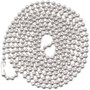 Advantus 36" ID Badge Chain - 36" - 100 / Box - Nickel Plated