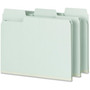Smead SuperTab Pressboard Fastener Folders with Two SafeSHIELD Fasteners, 2" Expansion, Letter Size, Gray-Green, 25/Box (SMD14981) View Product Image