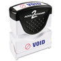 ACCUSTAMP2 Pre-Inked Shutter Stamp, Red/Blue, VOID, 1.63 x 0.5