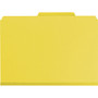 Smead Eight-Section Pressboard Top Tab Classification Folders, Eight SafeSHIELD Fasteners, 3 Dividers, Legal Size, Yellow, 10/Box