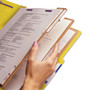 Smead Eight-Section Pressboard Top Tab Classification Folders, Eight SafeSHIELD Fasteners, 3 Dividers, Legal Size, Yellow, 10/Box