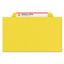 Smead Eight-Section Pressboard Top Tab Classification Folders, Eight SafeSHIELD Fasteners, 3 Dividers, Legal Size, Yellow, 10/Box