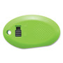 Westcott Compact Safety Ceramic Blade Box Cutter, Retractable Blade, 0.5" Blade, 2.5" Plastic Handle, Green