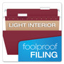 Pendaflex Colored Hanging Folders, Letter Size, 1/5-Cut Tabs, Burgundy, 25/Box