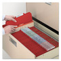 Smead Eight-Section Pressboard Top Tab Classification Folders, 8 SafeSHIELD Fasteners, 3 Dividers, Legal Size, Bright Red, 10/Box