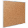 Quartet Classic Series Bulletin Board - 48" Board Height x 96" Board Width - Brown Natural Cork Surface - Heavy-gauge, Self-healing, Heavy Duty - Silver Aluminum Frame