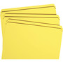 Smead Reinforced Top Tab Colored File Folders, Straight Tabs, Letter Size, 0.75" Expansion, Yellow, 100/Box (SMD12910) View Product Image