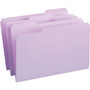 Smead Reinforced Top Tab Colored File Folders, 1/3-Cut Tabs: Assorted, Legal Size, 0.75" Expansion, Lavender, 100/Box