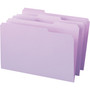 Smead Reinforced Top Tab Colored File Folders, 1/3-Cut Tabs: Assorted, Legal Size, 0.75" Expansion, Lavender, 100/Box