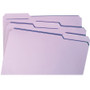 Smead Reinforced Top Tab Colored File Folders, 1/3-Cut Tabs: Assorted, Legal Size, 0.75" Expansion, Lavender, 100/Box